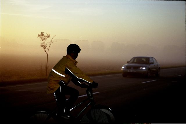 Označeného cyklistu řidič dobře vidí